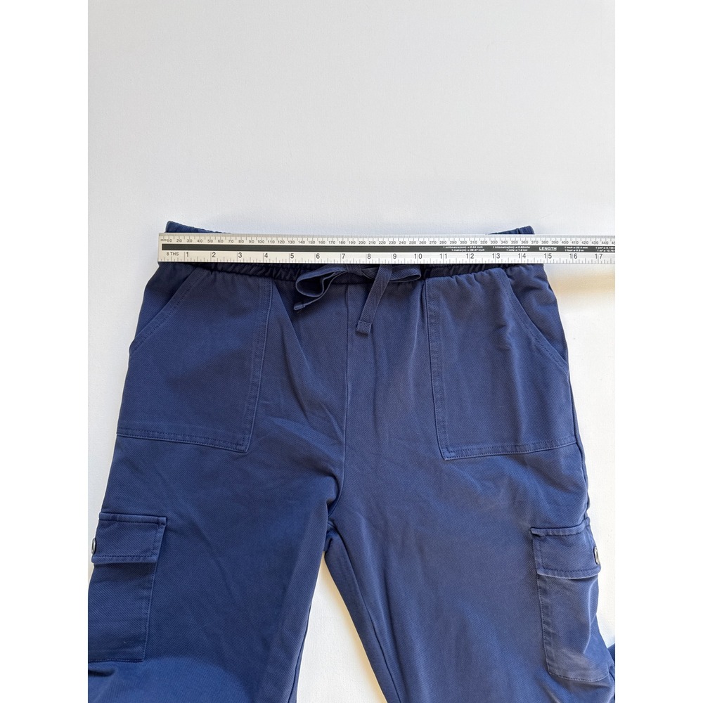 Caslon Women Navy Peacoat Cargo Pants Elastic Drawstring Waist CN468414MI Size S - Picture 6 of 10